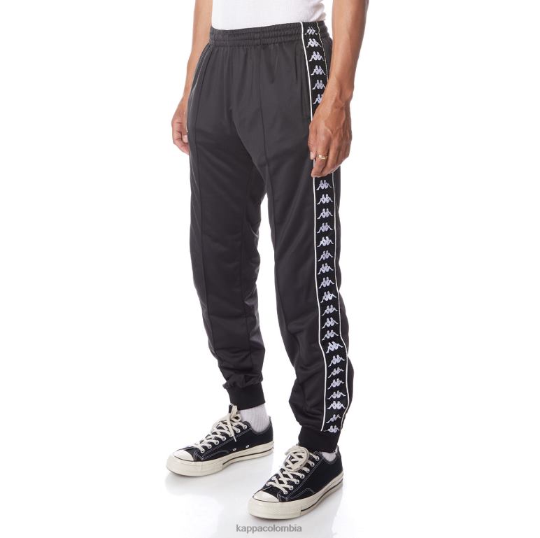 Kappa hombres pantalones deportivos 222 banda rastoriazz humo negro blanco B8N4D23