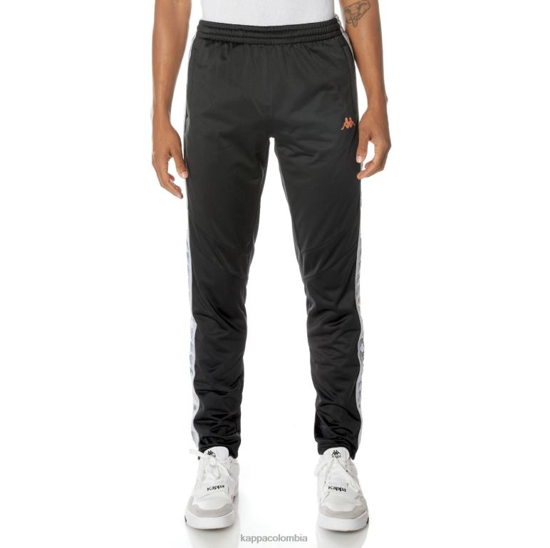 Kappa hombres pantalones deportivos 222 banda world negro azabache B8N4D17