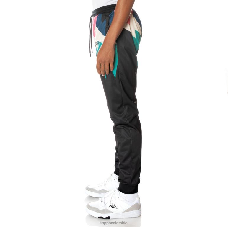 Kappa hombres pantalones deportivos con logo negro azabache B8N4D20