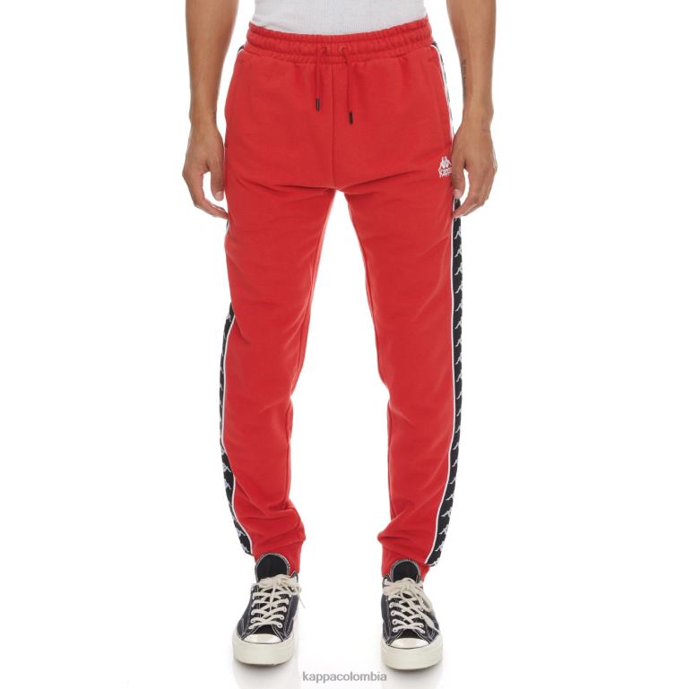Kappa hombres 222 banda alanz 2 pantalones de chándal negro rojo B8N4D64