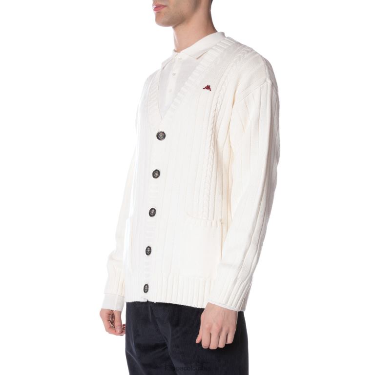 Kappa hombres bata giovani achird cardigan crema B8N4D102