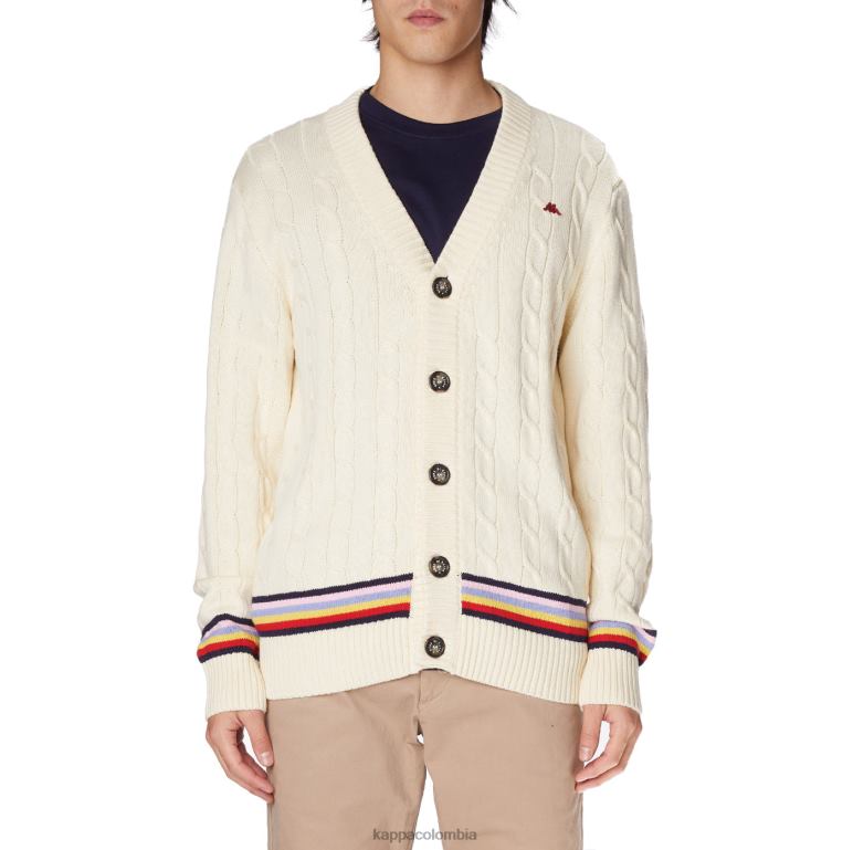 Kappa hombres bata giovani nihal cardigan crema B8N4D88