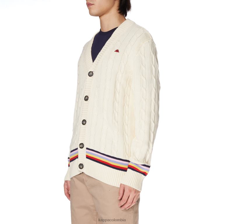 Kappa hombres bata giovani nihal cardigan crema B8N4D88