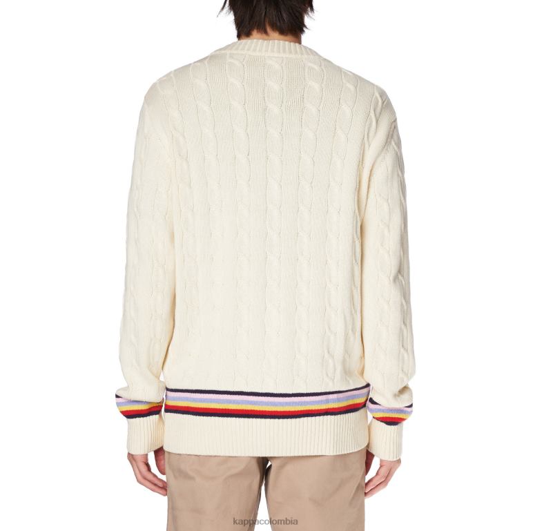 Kappa hombres bata giovani nihal cardigan crema B8N4D88