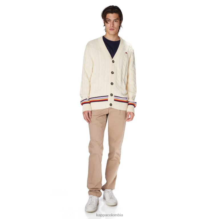 Kappa hombres bata giovani nihal cardigan crema B8N4D88