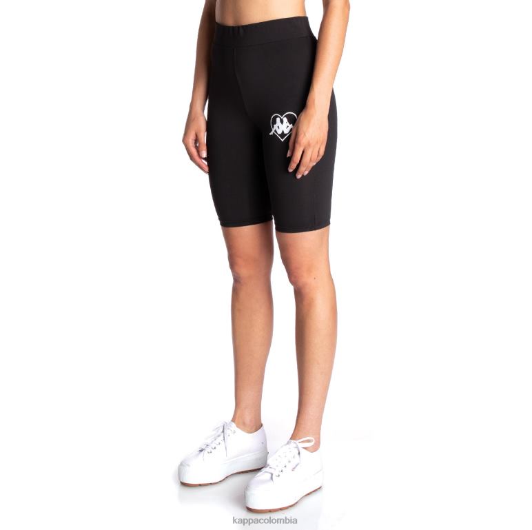 Kappa mujer pantalones cortos de bicicleta chorzow 2 auténticos azabache negro B8N4D389