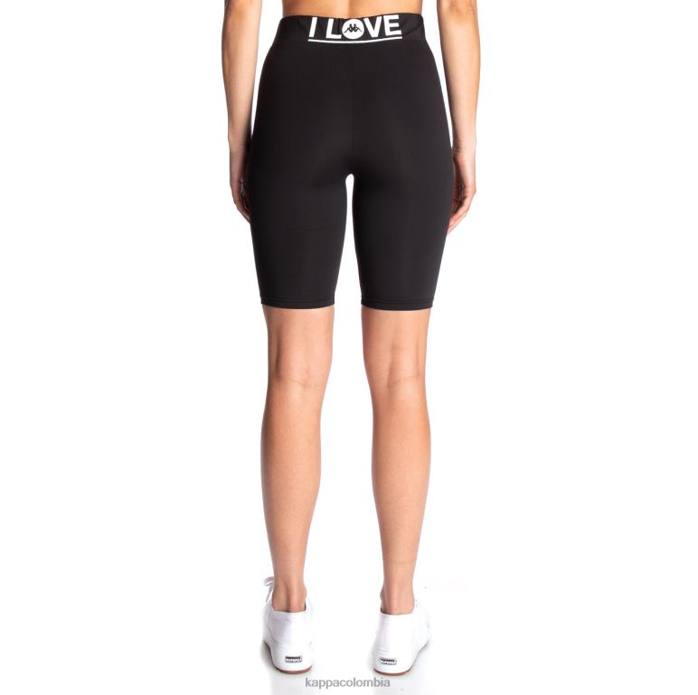 Kappa mujer pantalones cortos de bicicleta chorzow 2 auténticos azabache negro B8N4D389