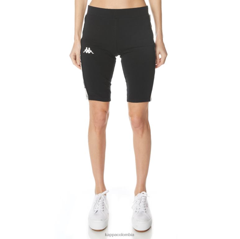 Kappa mujer shorts ciclistas 222 banda mia azabache negro B8N4D391