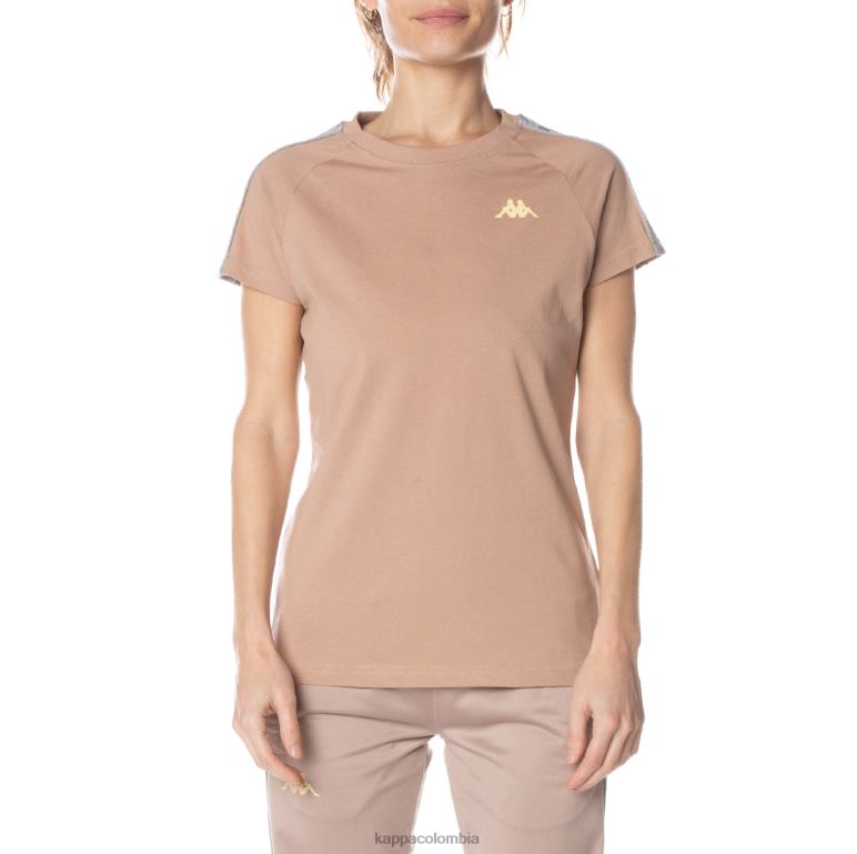 Kappa mujer camiseta 222 banda gapan beige B8N4D381