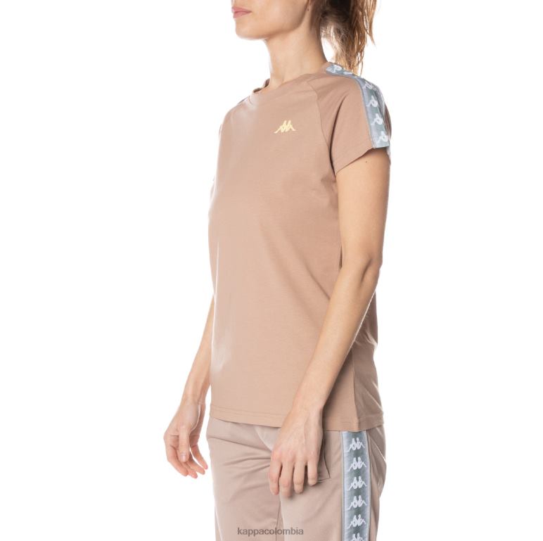 Kappa mujer camiseta 222 banda gapan beige B8N4D381