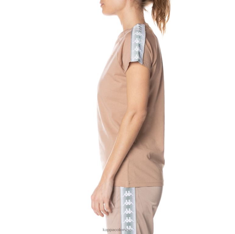 Kappa mujer camiseta 222 banda gapan beige B8N4D381