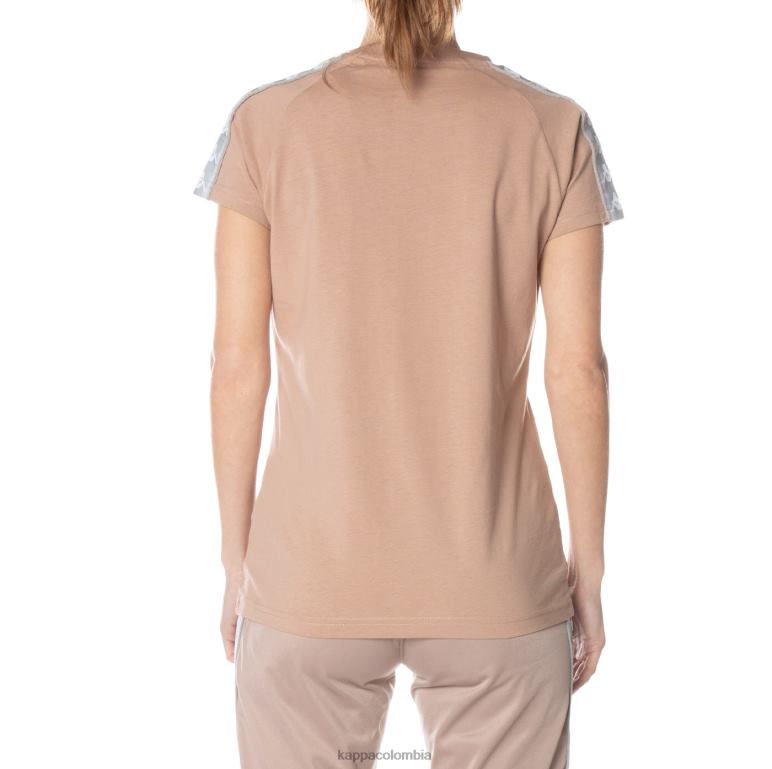 Kappa mujer camiseta 222 banda gapan beige B8N4D381