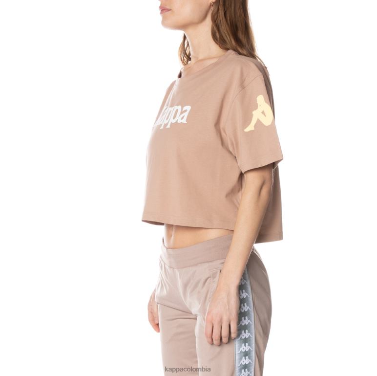 Kappa mujer camiseta autentica de leche beige B8N4D383