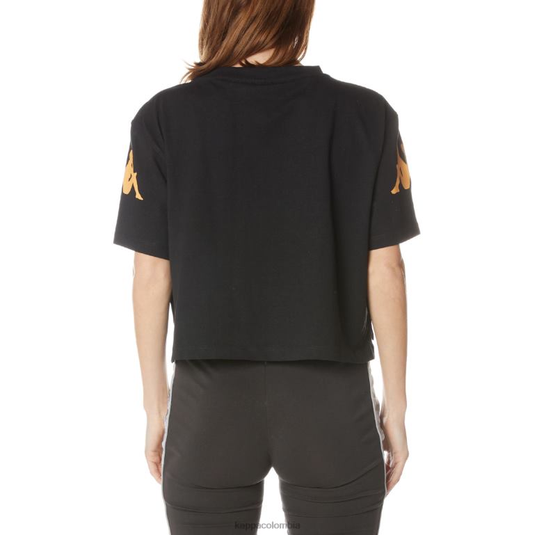 Kappa mujer camiseta autentica de leche negro azabache B8N4D382