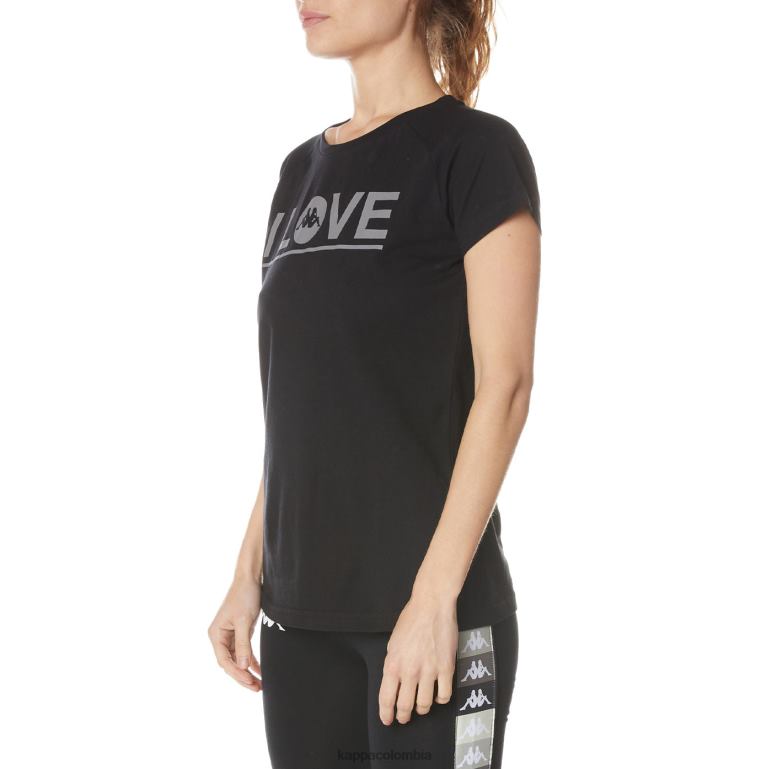 Kappa mujer camiseta autentica gornicza azabache negro B8N4D378