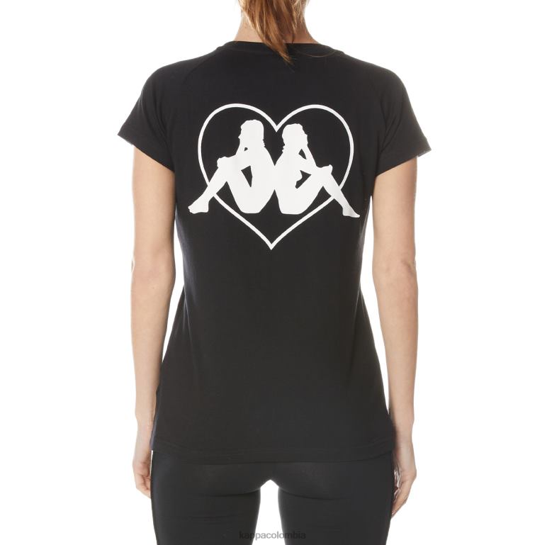 Kappa mujer camiseta autentica gornicza azabache negro B8N4D378