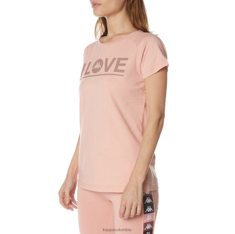 Kappa mujer camiseta autentica gornicza rosa B8N4D379