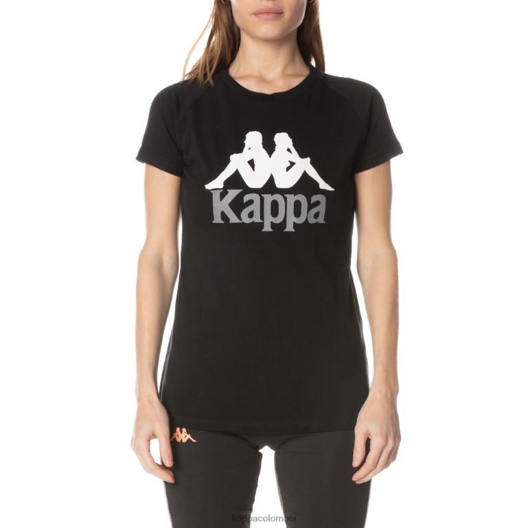 Kappa mujer camiseta westessi auténtica azabache negro B8N4D376