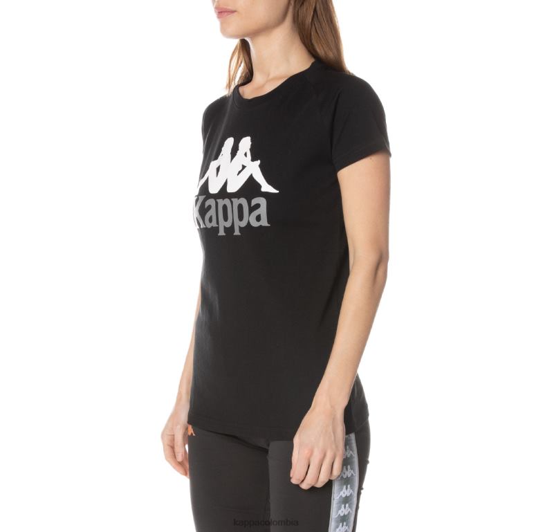 Kappa mujer camiseta westessi auténtica azabache negro B8N4D376