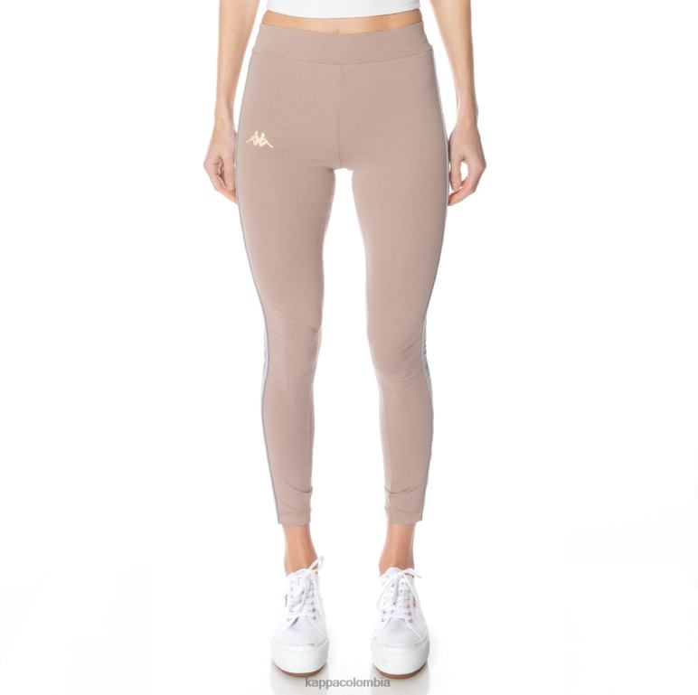 Kappa mujer 22 leggins banda garpie beige B8N4D395