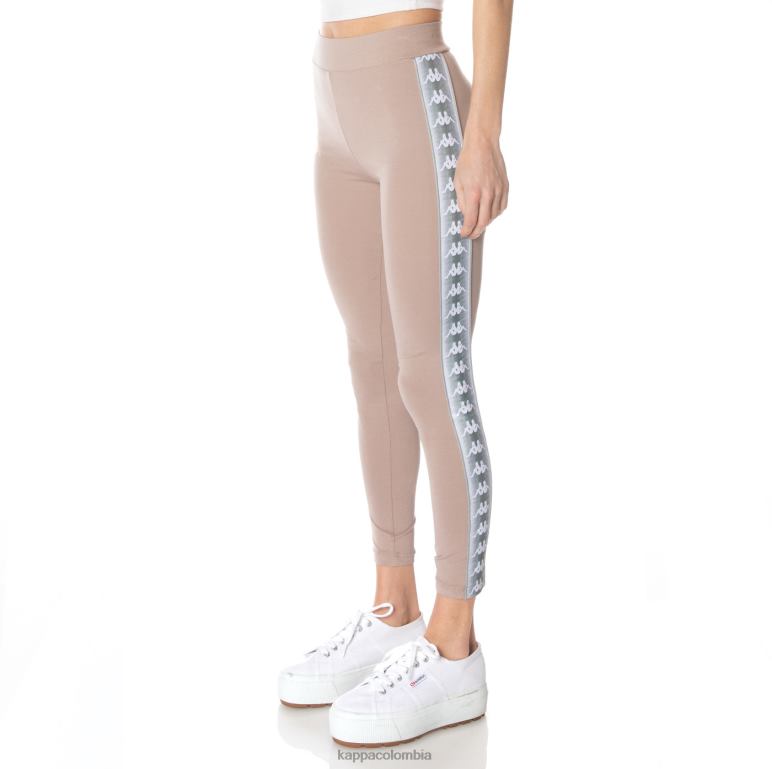 Kappa mujer 22 leggins banda garpie beige B8N4D395