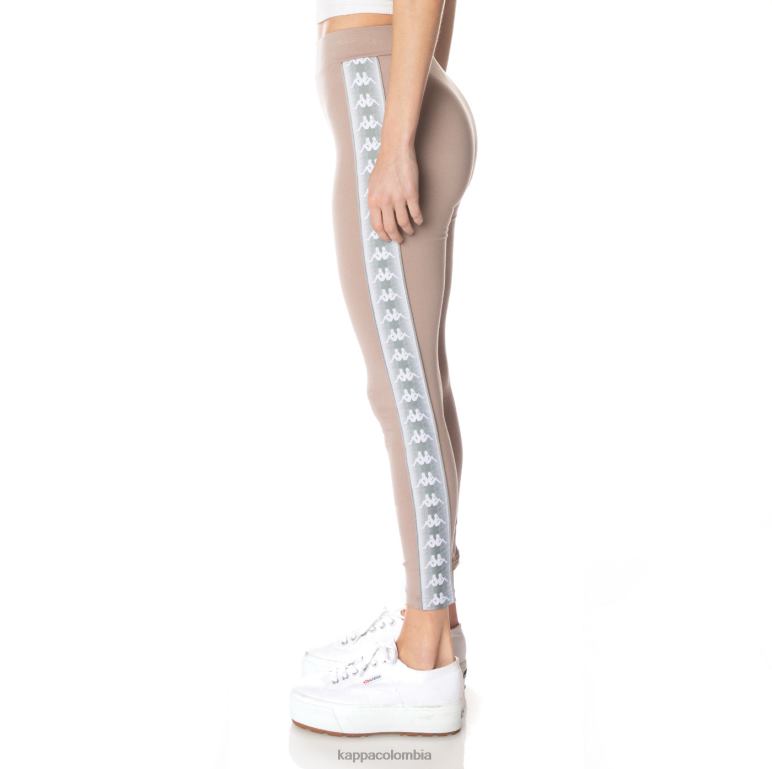 Kappa mujer 22 leggins banda garpie beige B8N4D395