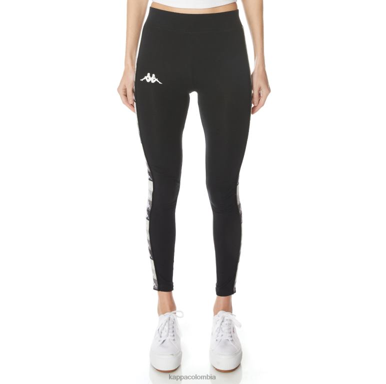 Kappa mujer leggins 222 banda leo azabache negro B8N4D392