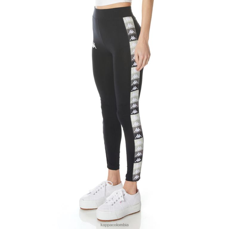 Kappa mujer leggins 222 banda leo azabache negro B8N4D392