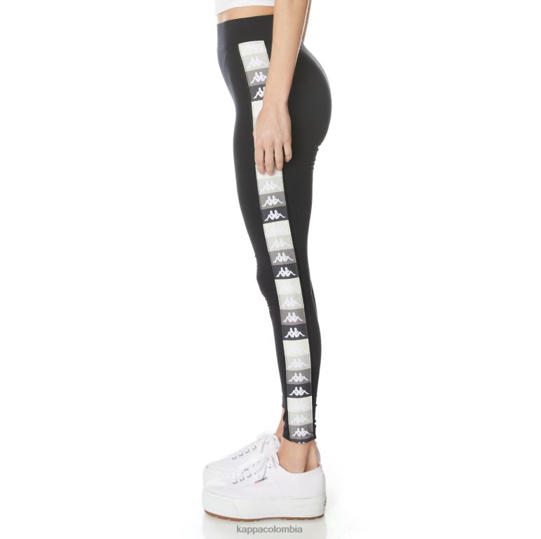 Kappa mujer leggins 222 banda leo azabache negro B8N4D392