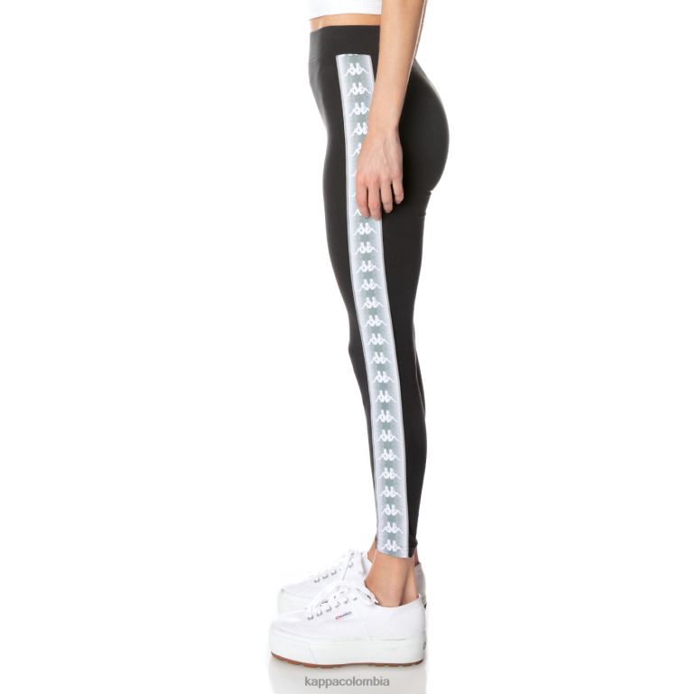 Kappa mujer leggins banda garpie 222 negro azabache B8N4D394