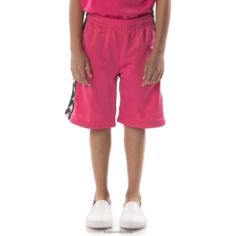 Kappa niños pantalones cortos 222 banda Treadwellz para niños rosa negro B8N4D807