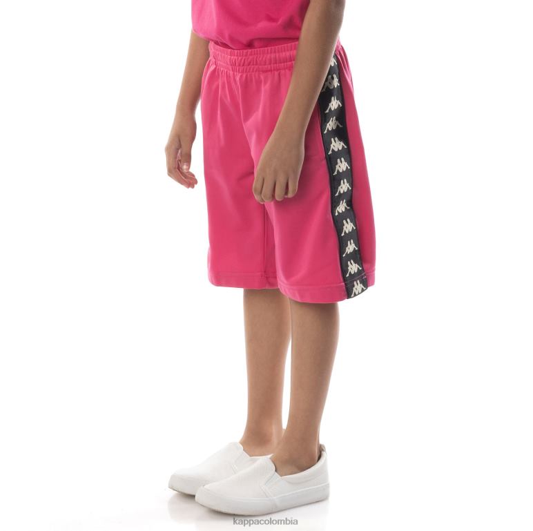 Kappa niños pantalones cortos 222 banda Treadwellz para niños rosa negro B8N4D807