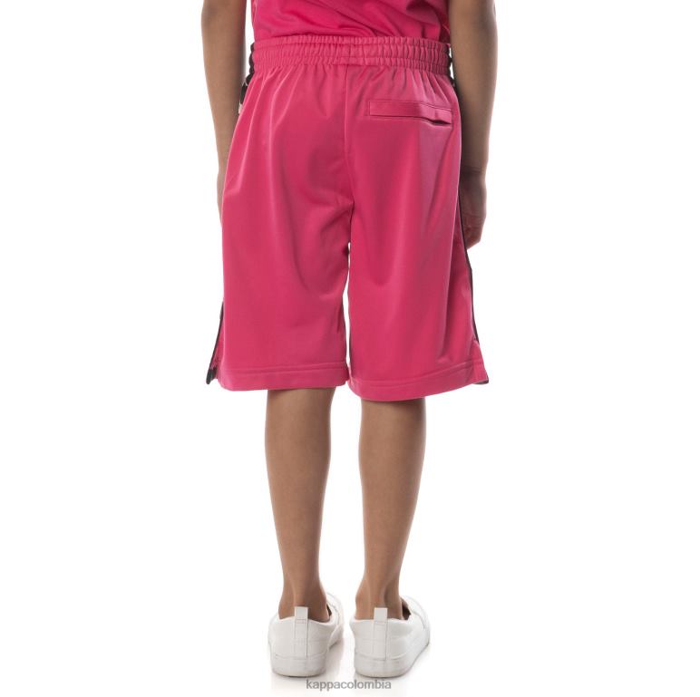 Kappa niños pantalones cortos 222 banda Treadwellz para niños rosa negro B8N4D807