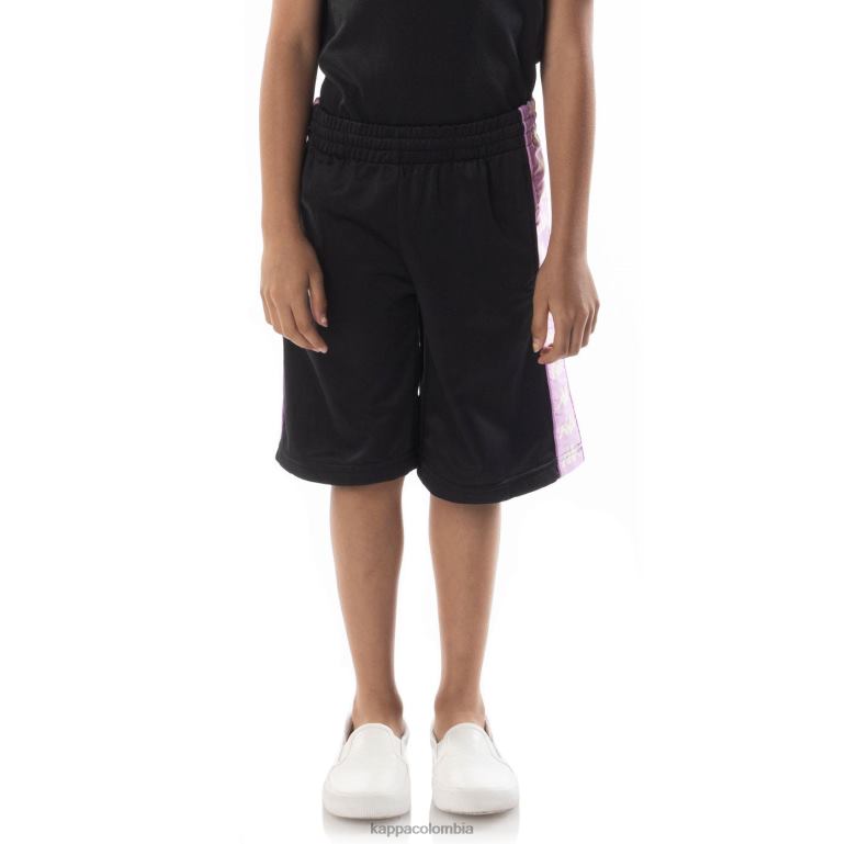 Kappa niños pantalones cortos 222 banda Treadwellz para niños violeta humo negro B8N4D808