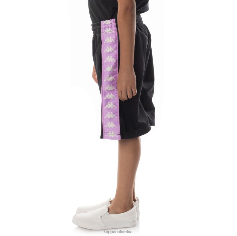 Kappa niños pantalones cortos 222 banda Treadwellz para niños violeta humo negro B8N4D808