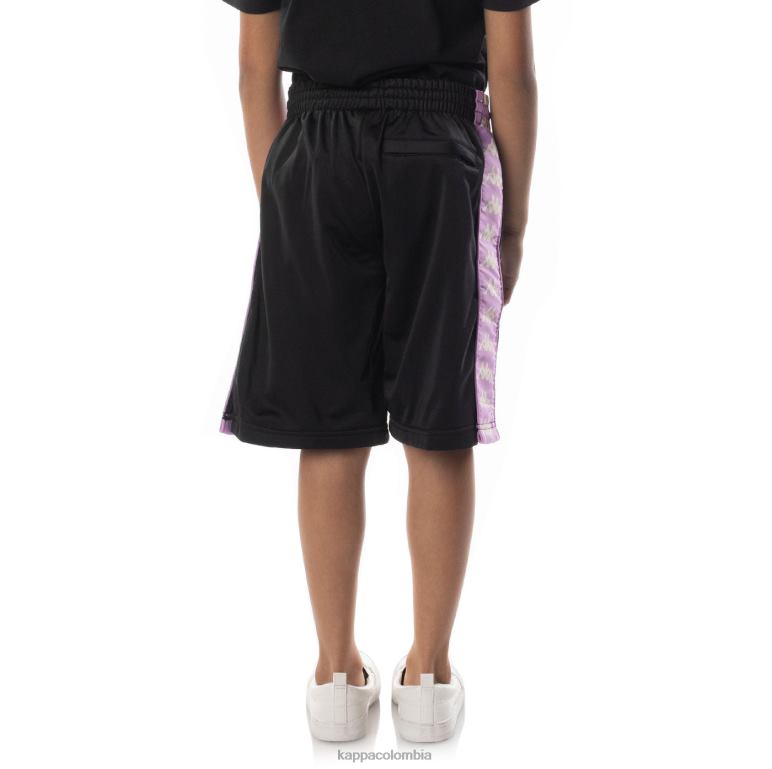 Kappa niños pantalones cortos 222 banda Treadwellz para niños violeta humo negro B8N4D808