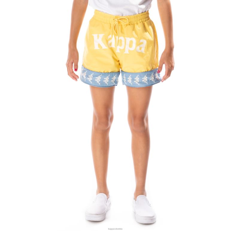 Kappa niños pantalones cortos niños 222 banda calabash 3 amarillo azul claro B8N4D801