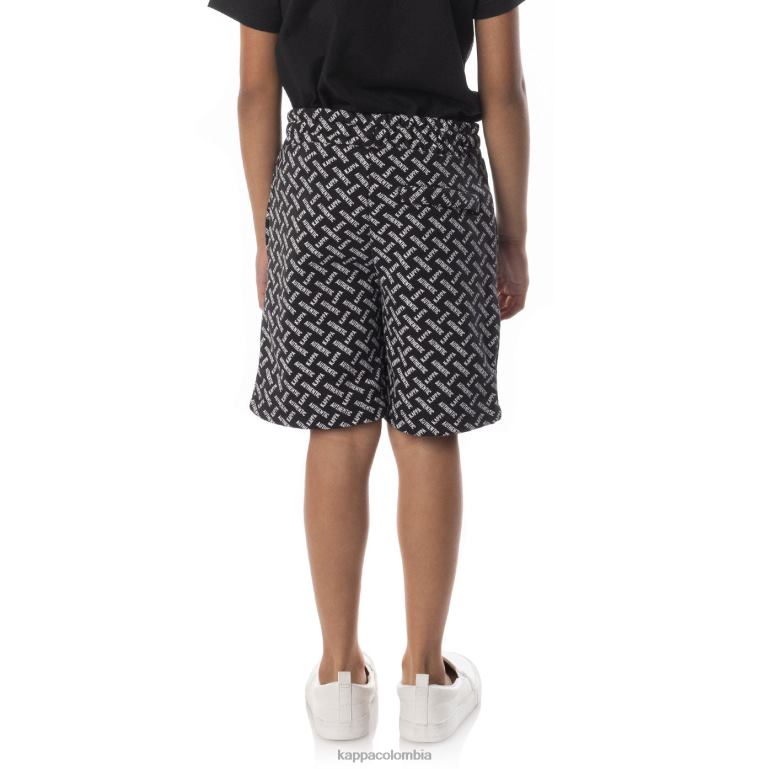 Kappa niños pantalones cortos plimmo auténticos para niños arena de humo negro B8N4D796