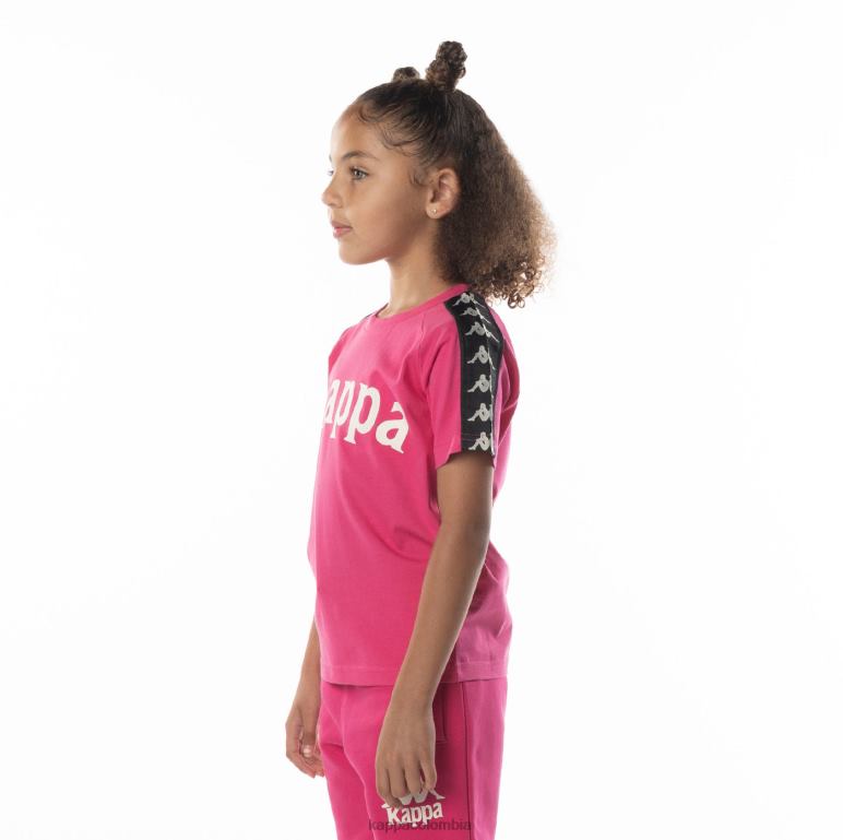 Kappa niños camiseta 222 banda balima niño rosa negro B8N4D697
