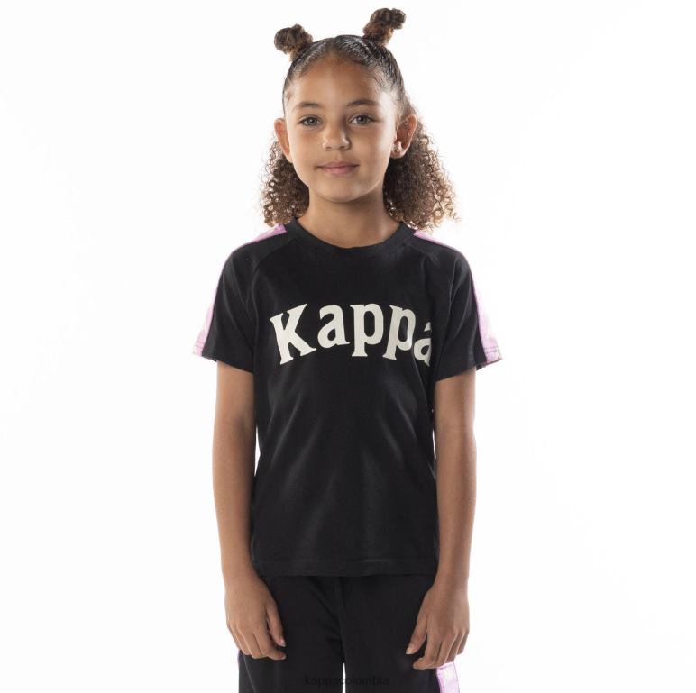 Kappa niños camiseta 222 banda balima niño violeta humo negro B8N4D698