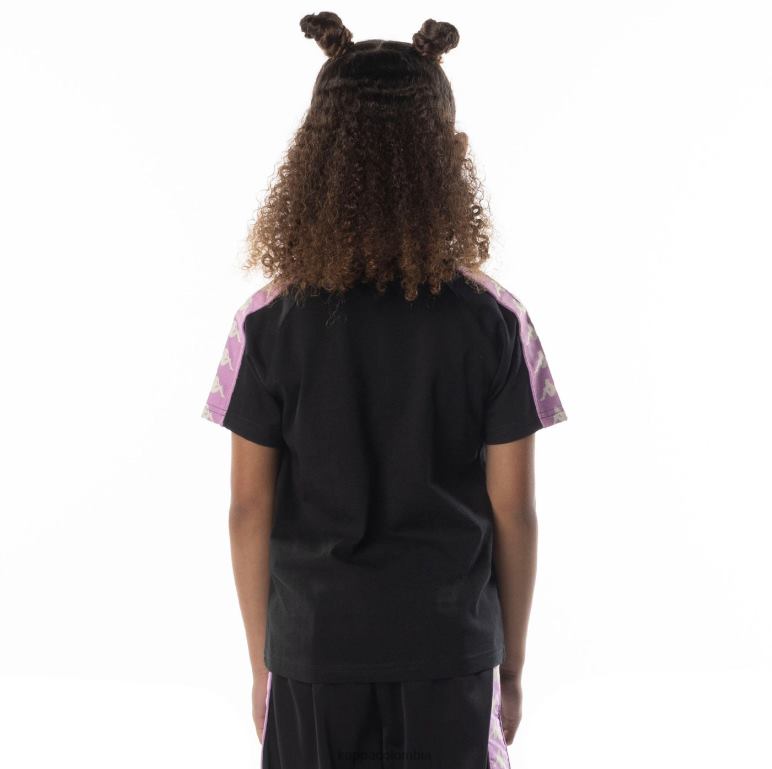 Kappa niños camiseta 222 banda balima niño violeta humo negro B8N4D698