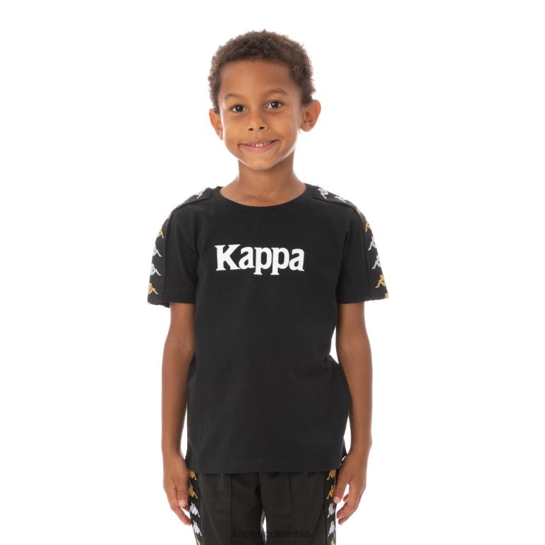 Kappa niños camiseta 222 banda bendocin niño humo negro B8N4D766