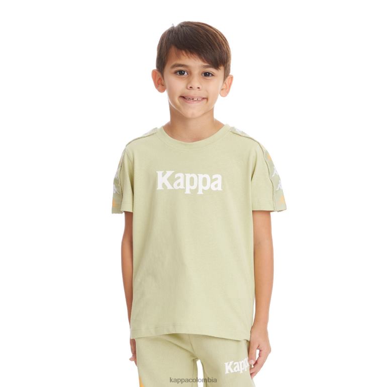 Kappa niños camiseta 222 banda bendocin niño salvia verde B8N4D746