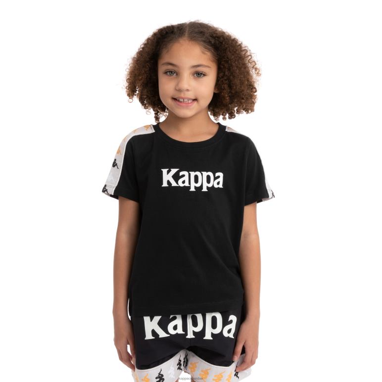 Kappa niños camiseta 222 banda deto 2 niños humo negro B8N4D733