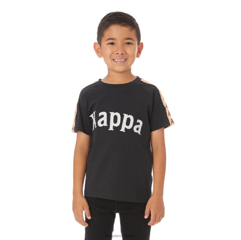 Kappa niños camiseta 222 banda deto niño negro B8N4D779