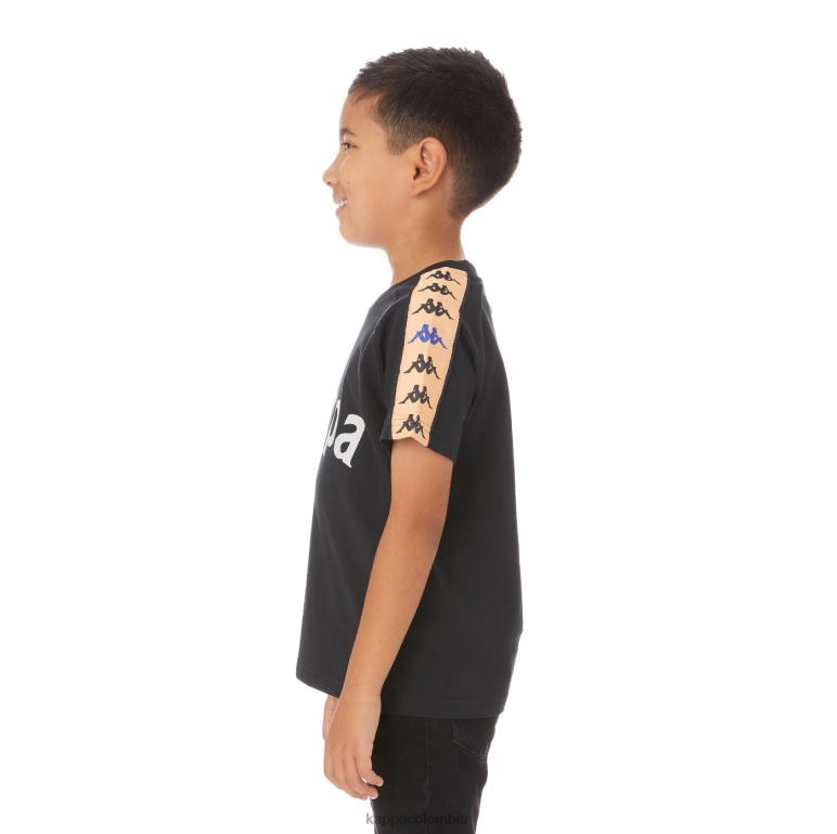 Kappa niños camiseta 222 banda deto niño negro B8N4D779