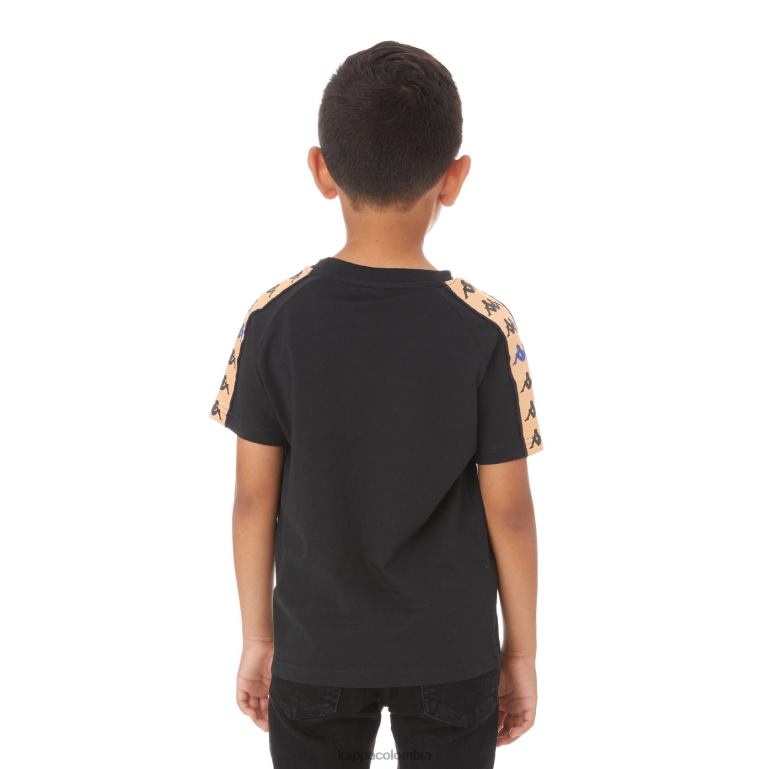 Kappa niños camiseta 222 banda deto niño negro B8N4D779