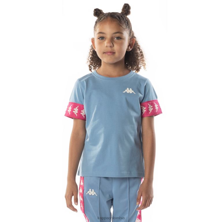 Kappa niños camiseta 222 banda niji 2 para niños rosa azul claro B8N4D700