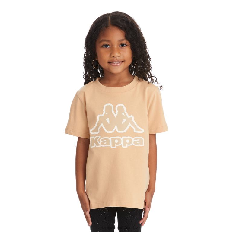 Kappa niños camiseta bant con cinta del logo para niños beige B8N4D736