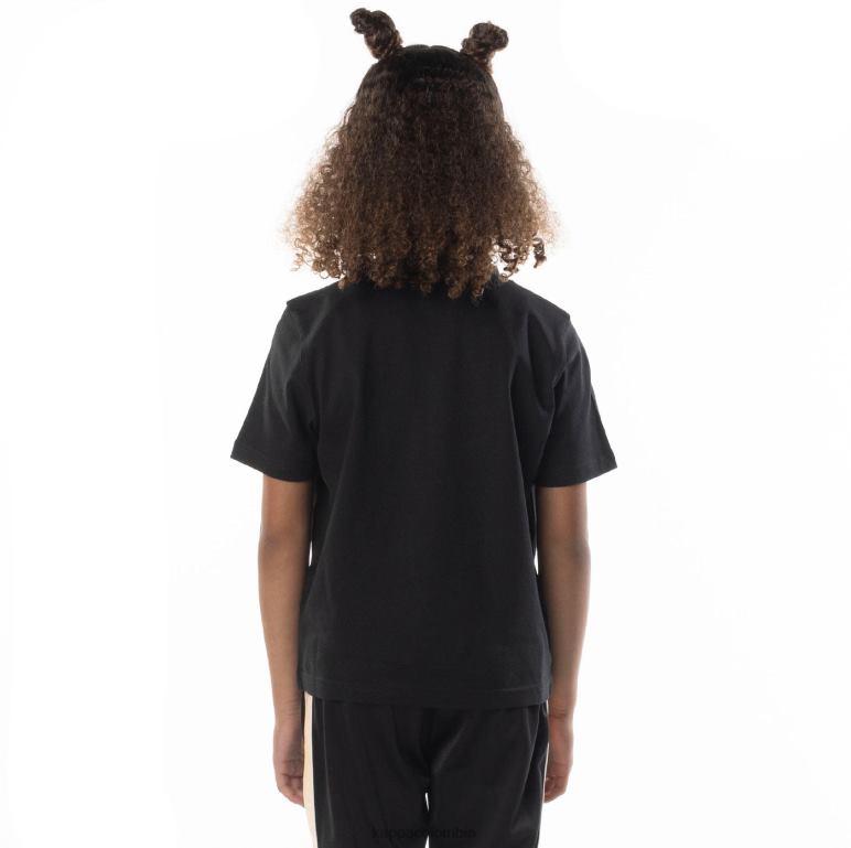 Kappa niños camiseta bant con cinta del logo para niños humo negro naranja B8N4D676